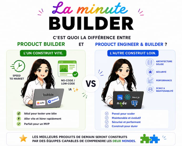 Product builder vs product engineer & product builder — construire vite ou construire loin